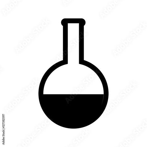 chemistry flask glass icon vector illustration graphic design