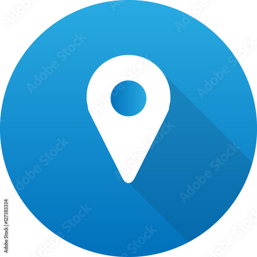 Map location pin flat icon