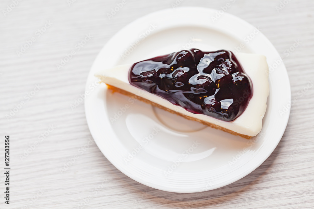 A blueberry cheese pie.