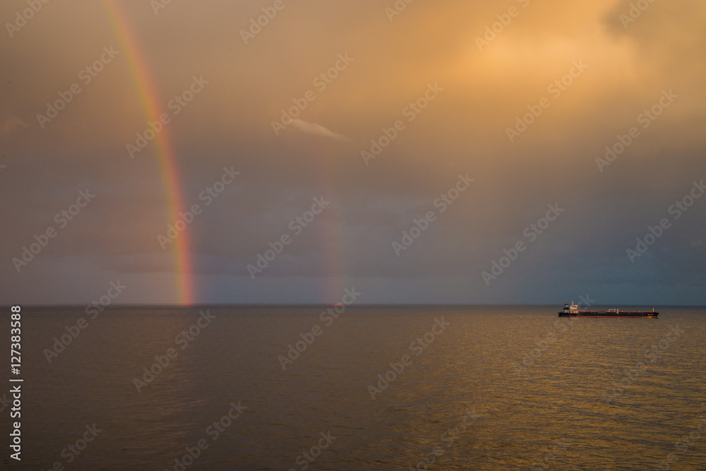 Rainbow in the Evening Sky, Baltic Sea