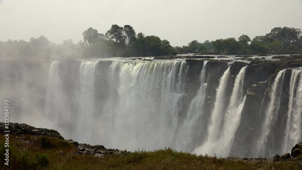 Victoria Falls in Zimbabwe as detailed 4K UHD footage Victoria Falls in Zimbabwe as detailed 4K UHD footage