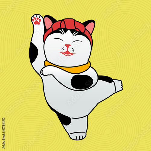 Vector illustration oriental dragon