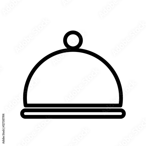 restaurant dome cloche icon vector illustration graphic design