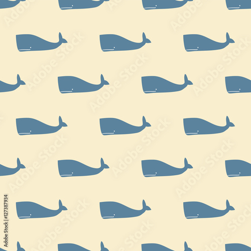 seamless whale pattern © pacpumi
