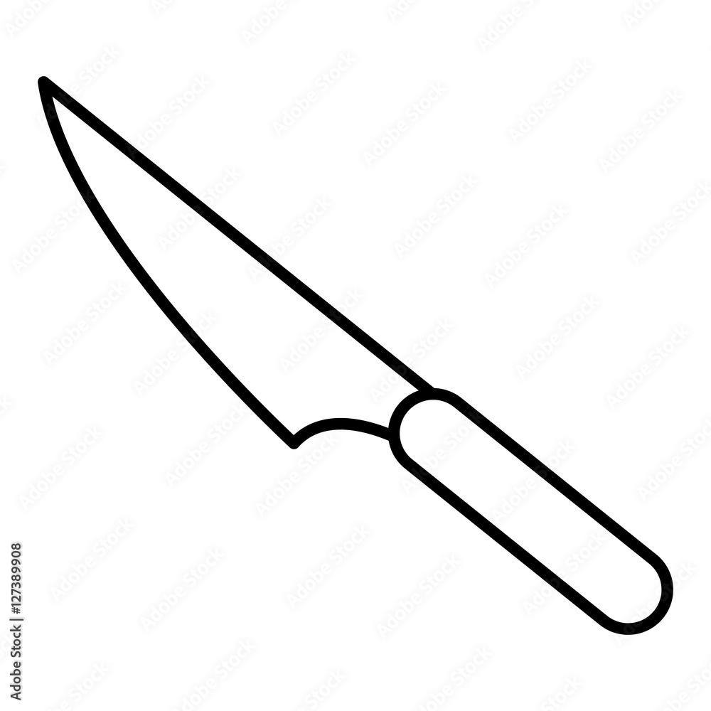 Obraz premium kitchen knife utensil icon vector illustration graphic design