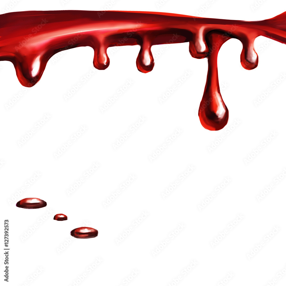 blood flowing, in motion, blood trickling down, isolated blood flowing, in motion, blood trickling down, isolated