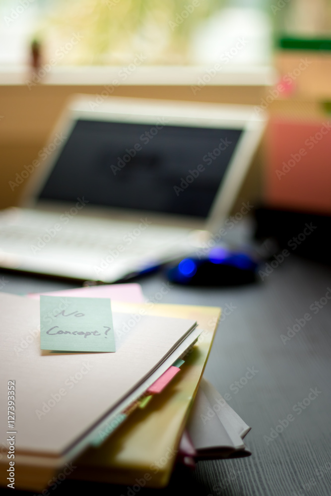 No Concept; Stack of Documents and Laptop at working Desk. No Concept; Stack of Documents and Laptop at working Desk.