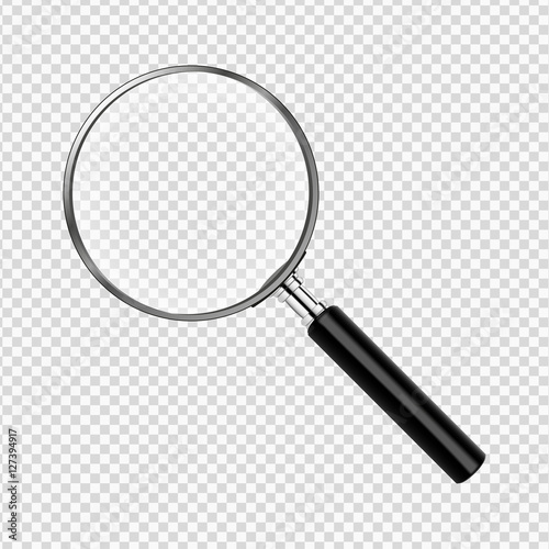 realistic magnifying glass vector