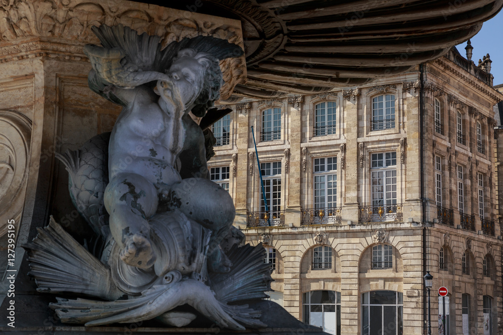 Sculpture in Place de la Bourse in Bordeaux Sculpture in Place de la Bourse in Bordeaux
