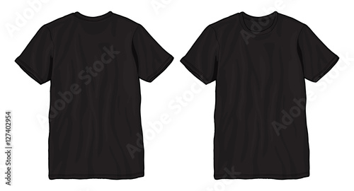 blank t shirt template. black t-shirt vector. photo