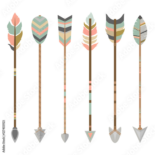 Tribal Ethnic set of indian arrows in native style