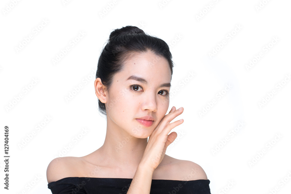 Portrait of an Asian beauty isolated on white Portrait of an Asian beauty isolated on white