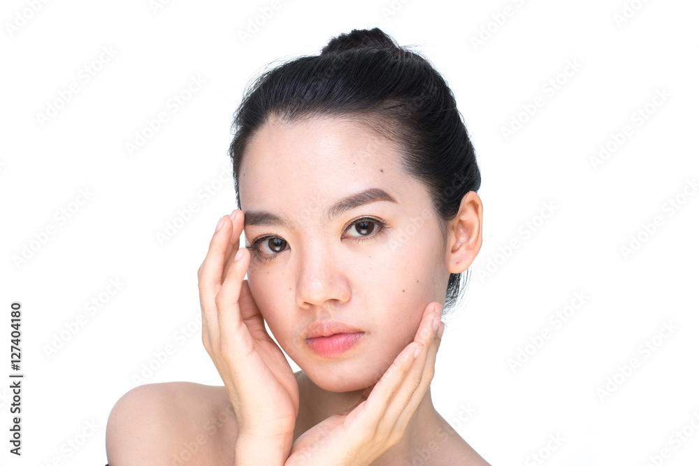 Portrait of an Asian beauty isolated on white