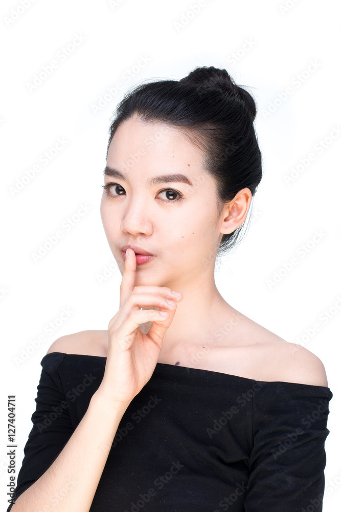 Portrait of an Asian beauty isolated on white Portrait of an Asian beauty isolated on white