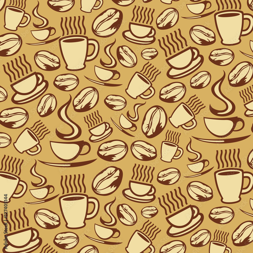 coffee background (seamless pattern)