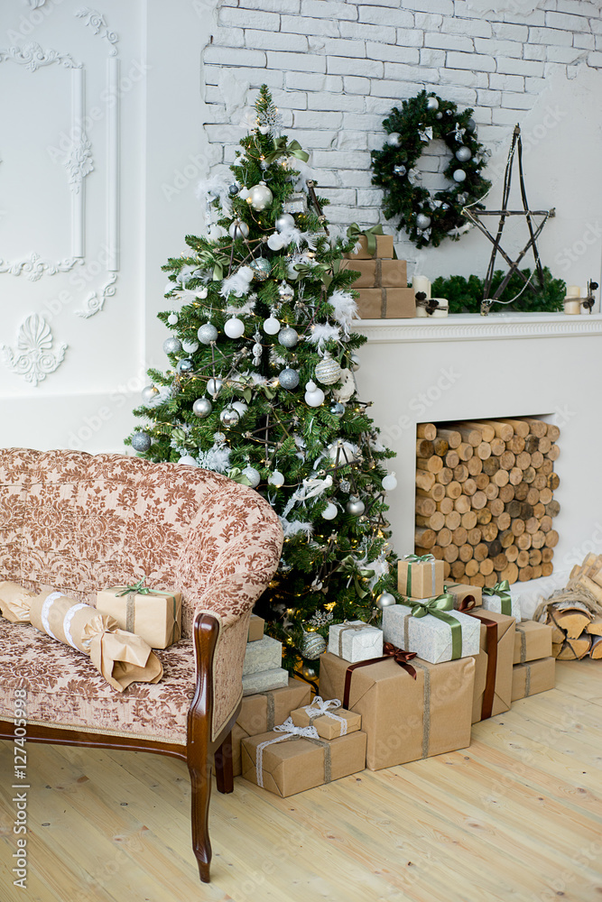 Christmas interior eco style