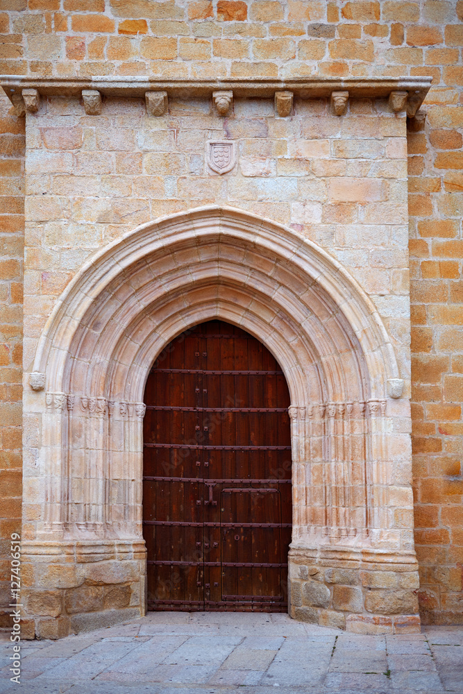 Caceres Concatedral Santa Maria church Spain