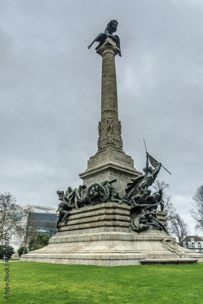 monument on the war of independence of Portugal against the French in the city of Oporto in Portugal