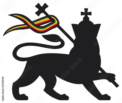 the lion of judah (rastafarian reggae symbol)