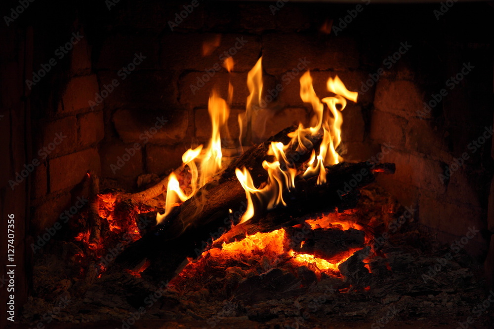 fireplace with burning firewood/ fireplace with burning firewood fireplace with burning firewood/ fireplace with burning firewood