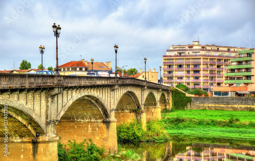 Pont Vieux bridge above the Adour River in Dax - France, Landes