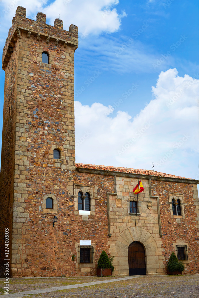 Caceres Ciguenas house tower in Extremadura
