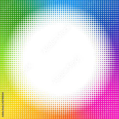 Vector Background #Colorful Halftone Dot Circle Pattern