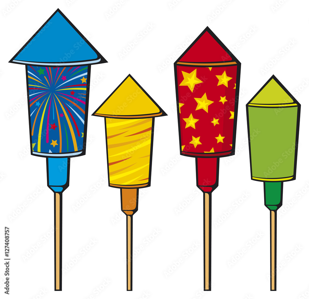 firework rockets (fire cracker) firework rockets (fire cracker)