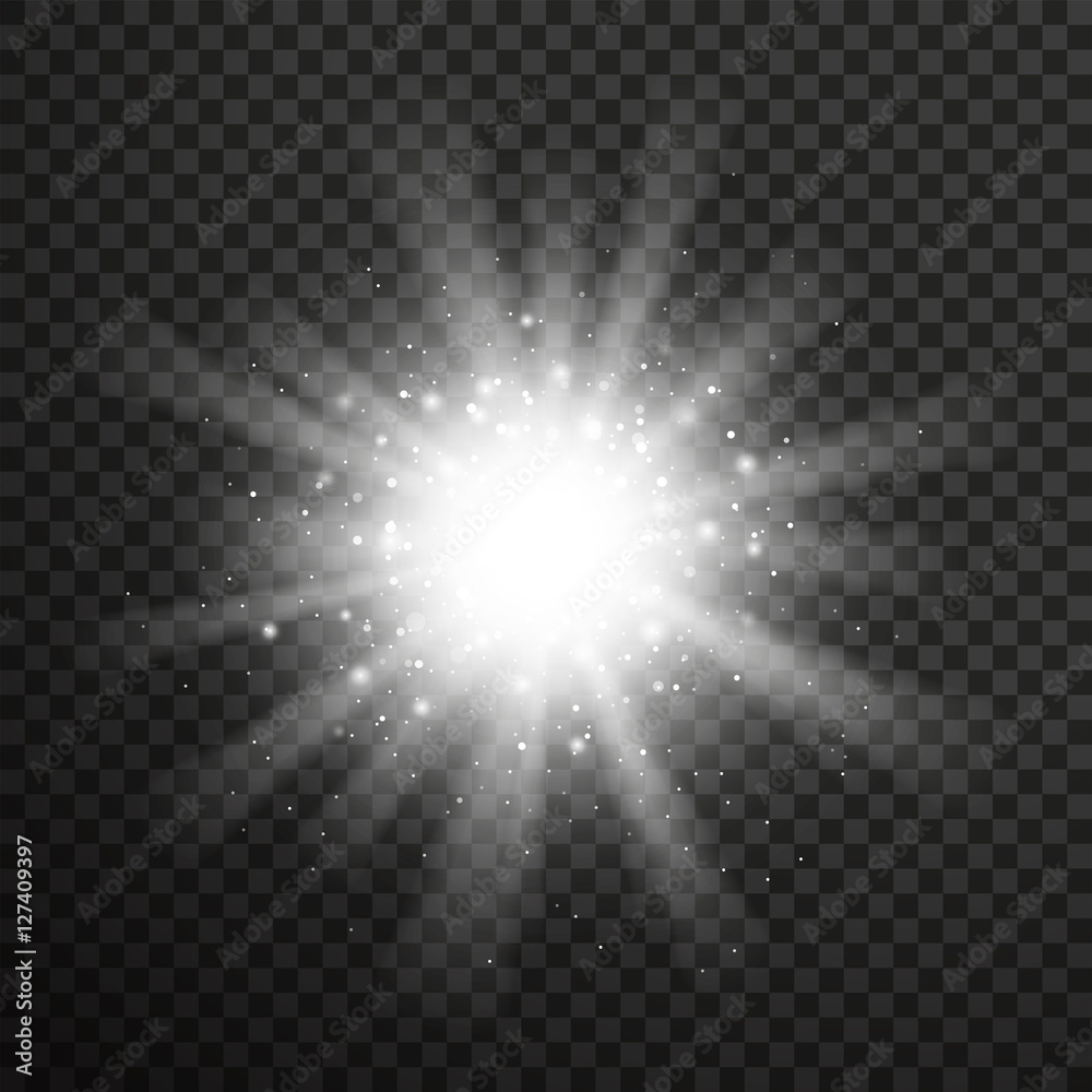 White glowing light burst explosion with transparent. White glowing light burst explosion with transparent.