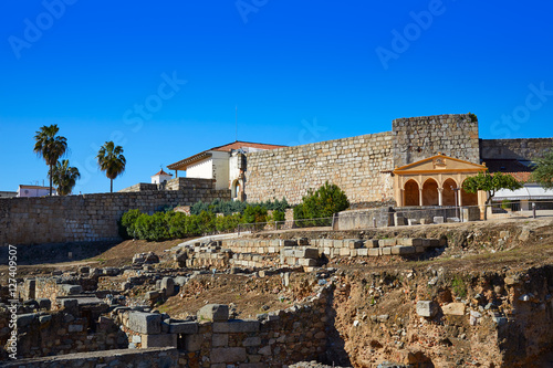 Merida Alcazaba in Spain Badajoz Extremadura