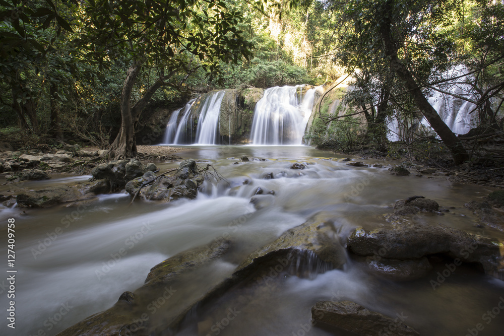 Pa Ka Yor Waterfall, Chongkaeb Sub-District, Phop Phra, Tak, Thailand Pa Ka Yor Waterfall, Chongkaeb Sub-District, Phop Phra, Tak, Thailand