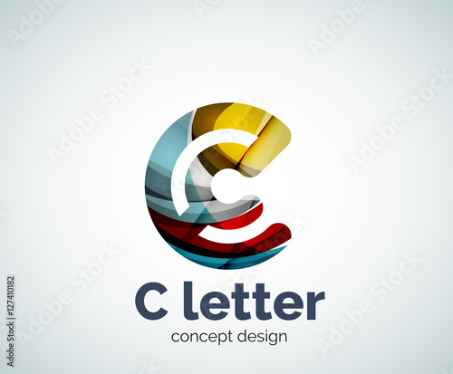 Free Download Vector C letter concept logo template - GFXLoad