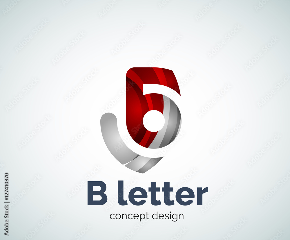 Vector B letter concept logo template Vector B letter concept logo template