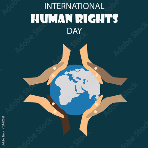 Vector illustration of Human Rights Day background.