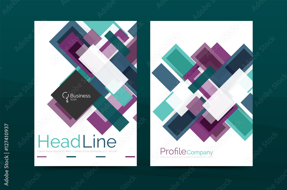Straight lines geometric business report templates