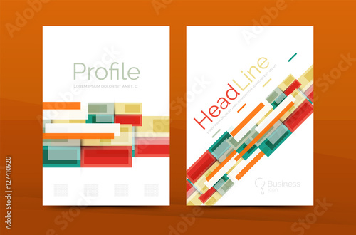 Straight lines geometric business report templates