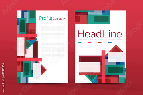 Straight lines geometric business report templates