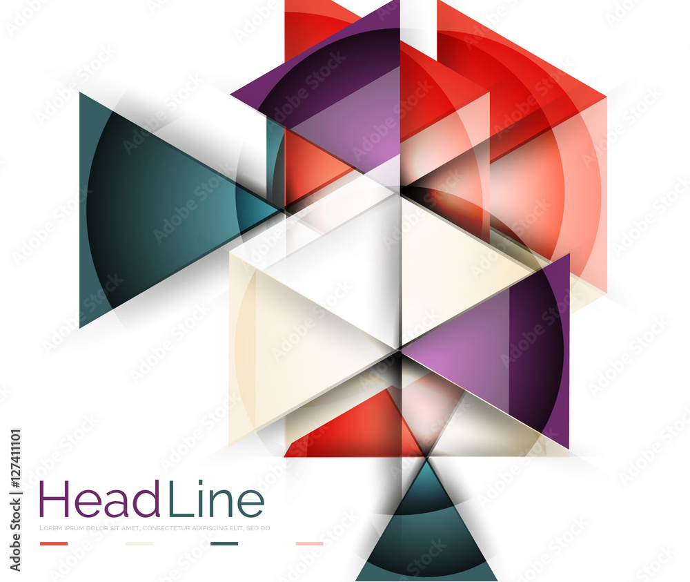 Glossy glass modern triangle layout Glossy glass modern triangle layout