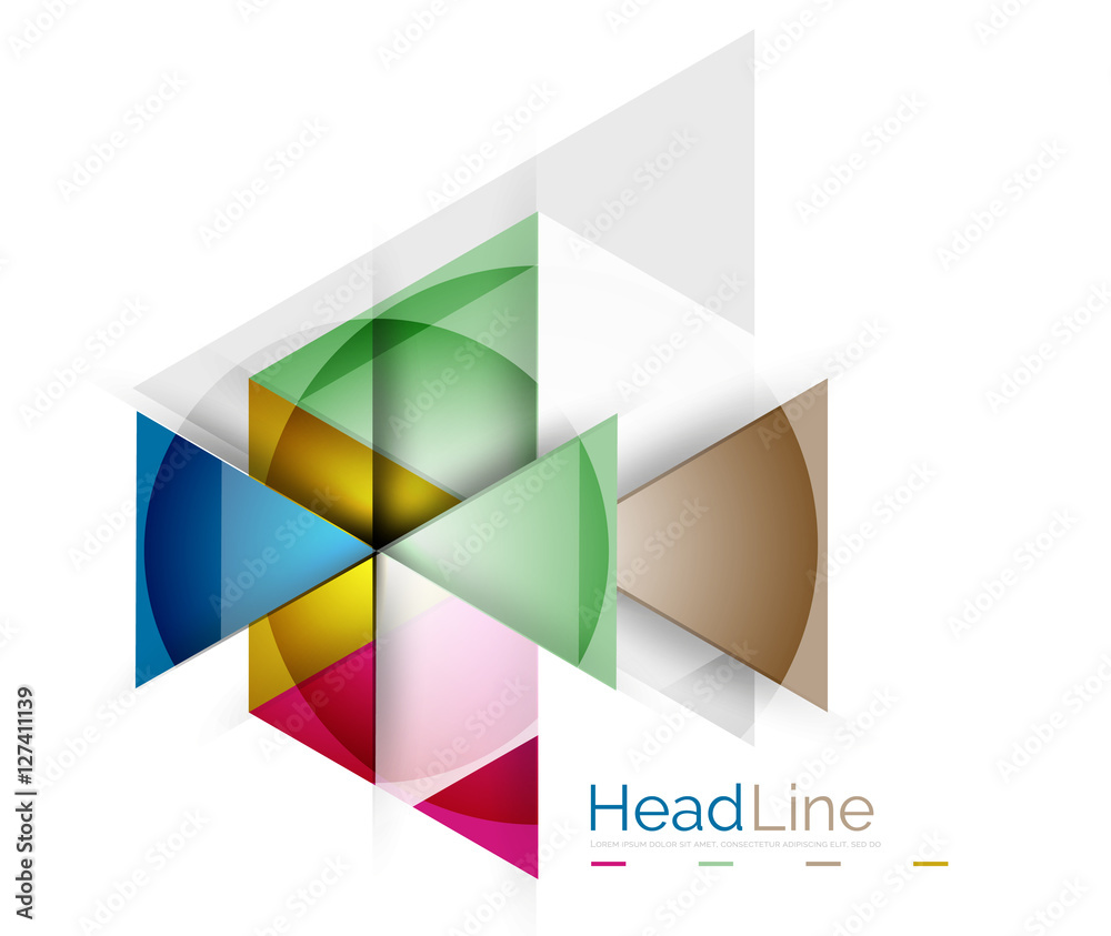 Glossy glass modern triangle layout Glossy glass modern triangle layout