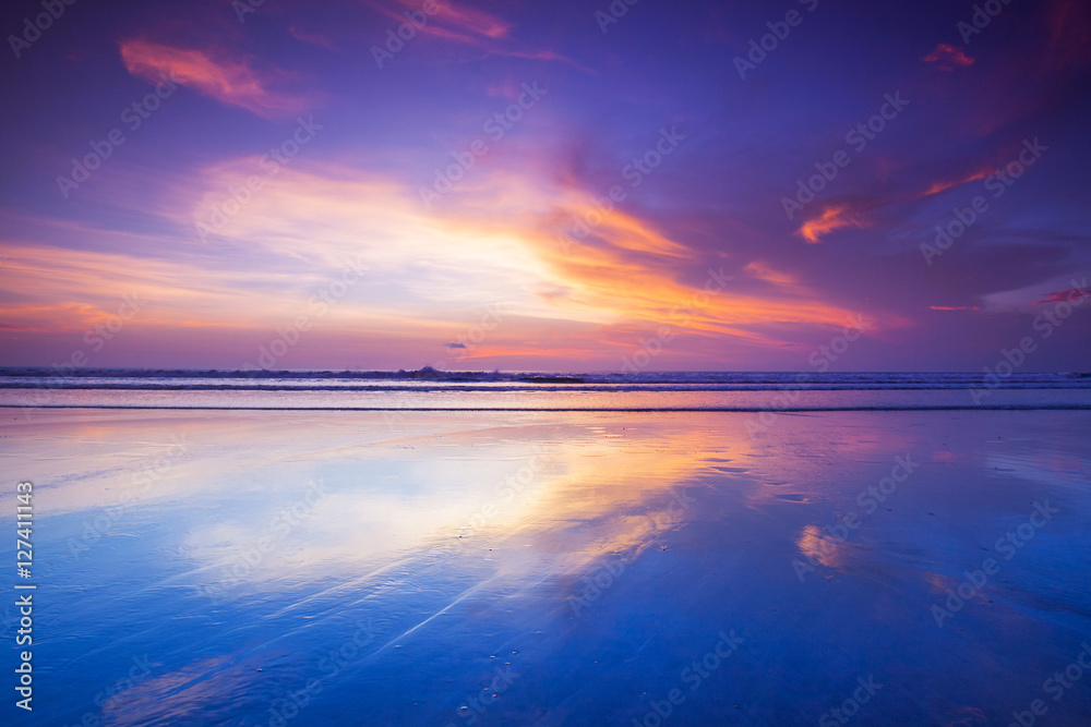 Sunset over sea on Bali Sunset over sea on Bali