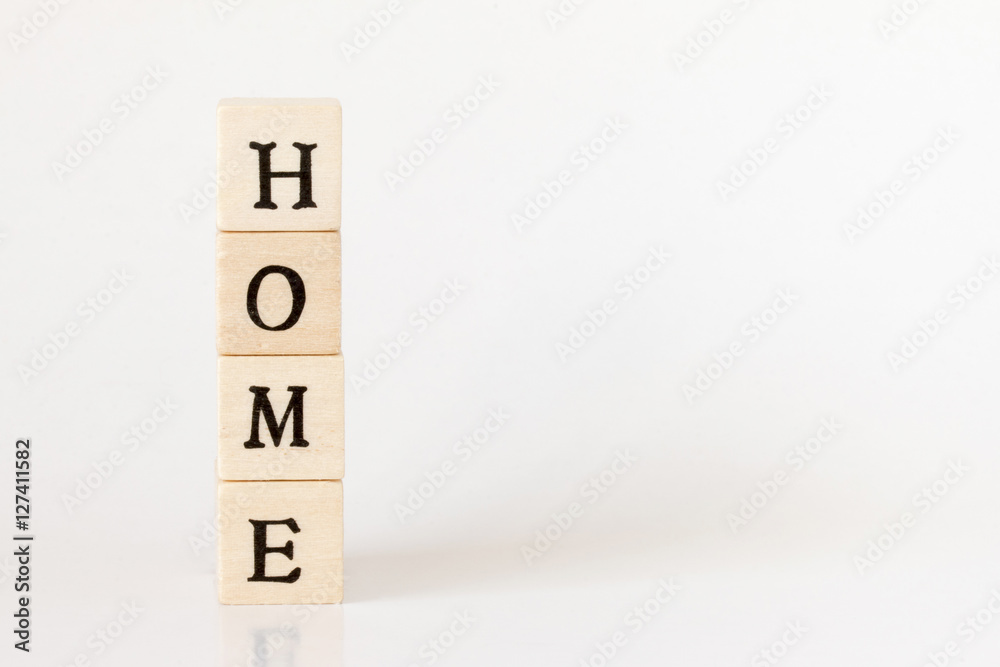 ホーム、HOMEと書かれたブロック ホーム、HOMEと書かれたブロック