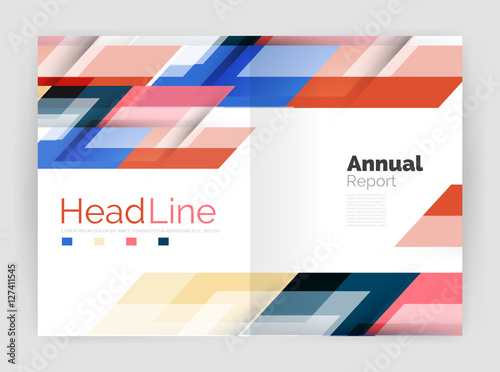 Modern line design, motion concept. Business annual report brochure templates