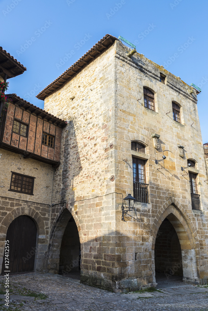 Medieval village of Santillana del Mar in Spain