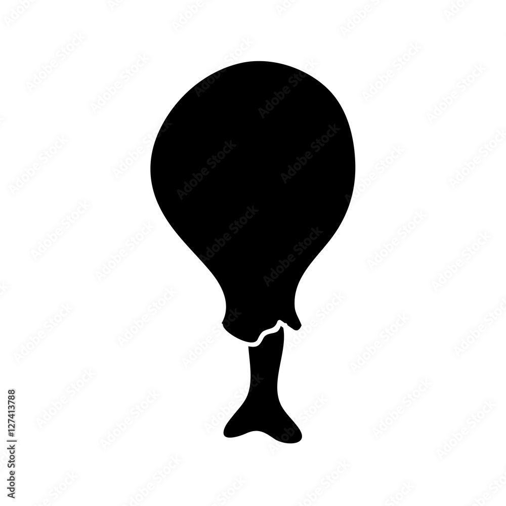chicken thigh or drumstick icon image vector illustration design chicken thigh or drumstick icon image vector illustration design