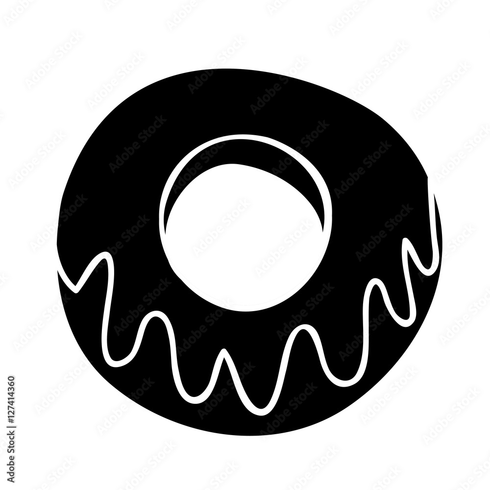 Fototapeta premium glazed donut icon image vector illustration design 