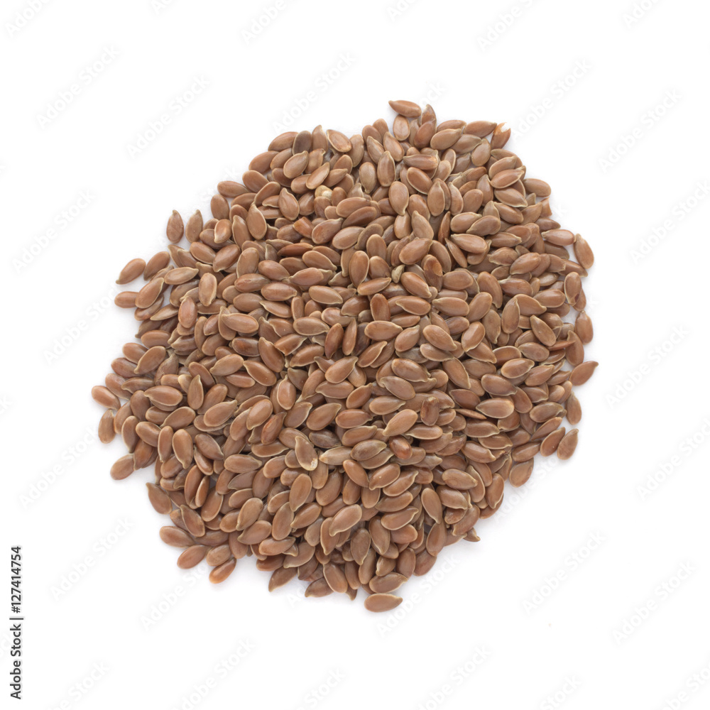 Flax seeds isolated on white background Flax seeds isolated on white background