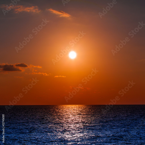 Beautiful sunset. Amazing summer sunset. sea sunset. sunset and