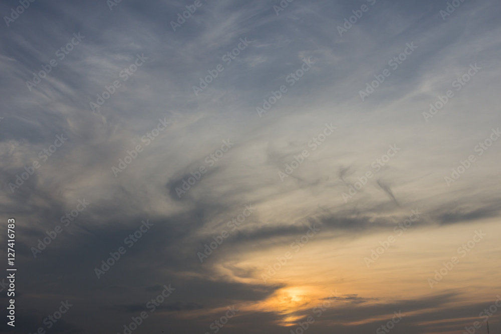 soft white clouds against blue sky background.