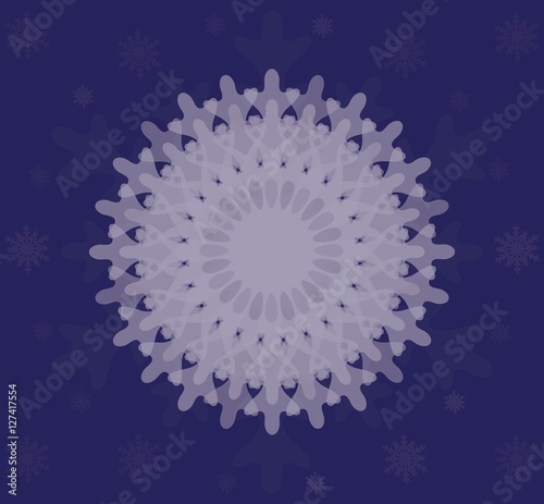 Illustration of abstract Snowflake Background for Christmas © iregraphic