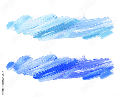 abstract bright blue background. brushstroke hand drawn illustr